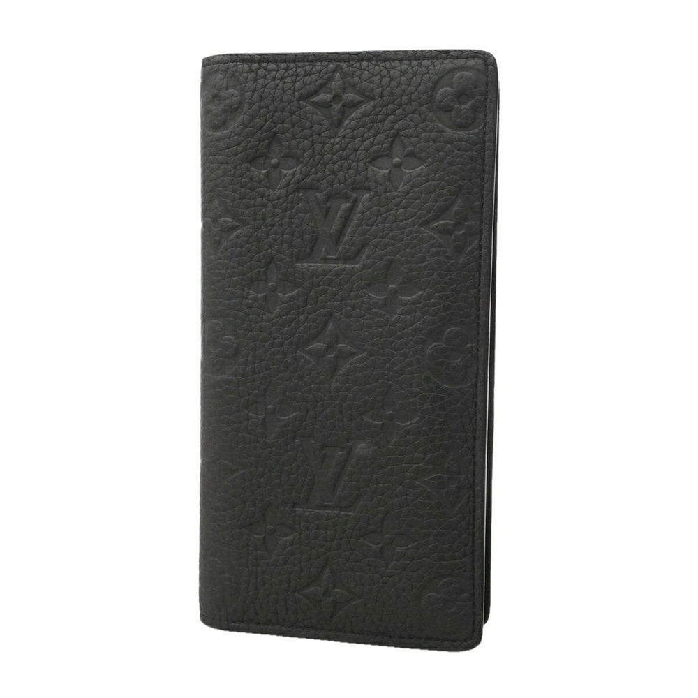Louis Vuitton Monogram Taurillon Portefeuille Brazza Long Wallet M69038 Black...